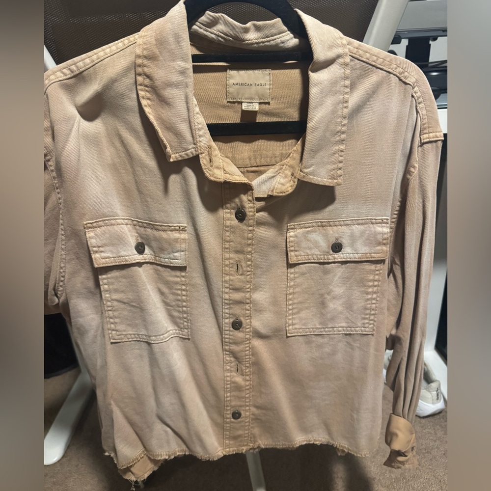 Tan Cropped Jacket